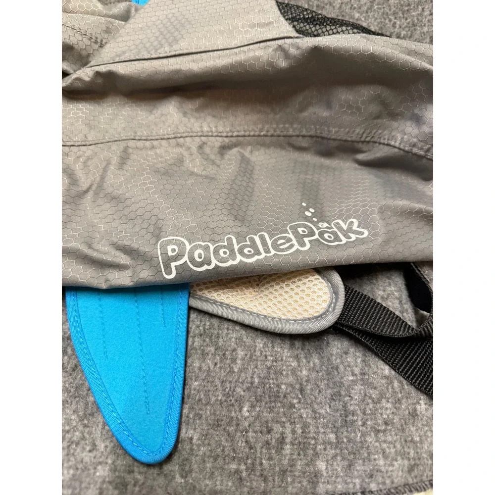 Trunki PaddlePak Shark Kids Swim Backpack Dry Bag Grey Blue Water Resistance